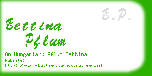 bettina pflum business card